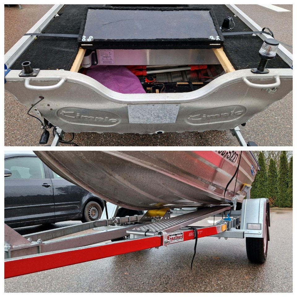 Angelboot Kimple Catch 300 Bass Boat inklusive TEMA Trailer in Windsbach