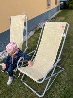 2x Fiam Schwingstuhl beige Camping Liegestuhl Sachsen - Wechselburg Vorschau