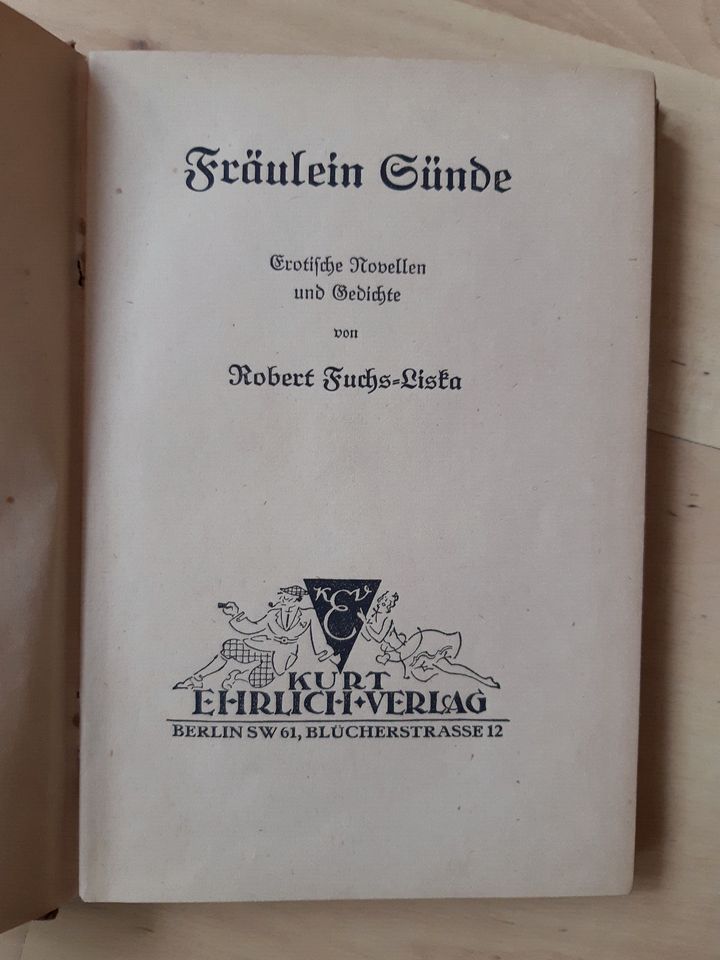 Erotik: Fräulein Sünde. Erotische Novellen und Gedichte (1920)! in Jena