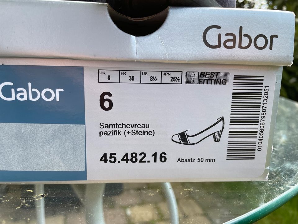 Gabor Pumps Gr 39 blau in Saarbrücken