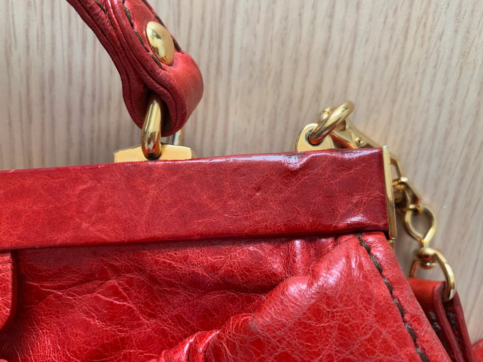 Miu Miu Tote Bag, Handtasche Rot, Echt Leder, Sehr guter Zustand in Wegberg