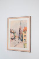 Aquarell St. Martin Landshut - Original E. L. Eberl - 54x40cm Bayern - Hof (Saale) Vorschau