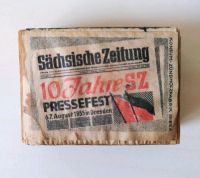 historische Streichholzschachtel, 1955, "10 Jahre SZ" Dresden - Äußere Neustadt Vorschau