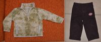 2 Teile = 1€ grüner Fleece Pullover Gr. 98 braune Jeans Gr. 80 Dresden - Blasewitz Vorschau