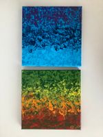 Acrylbild Regenbogen, abstrakt, 2-Teilig Niedersachsen - Holzminden Vorschau