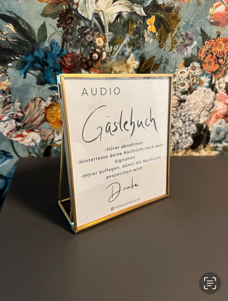 Audio Gästebuch „Charlie“ beige für Hochzeiten Telefon in Borken