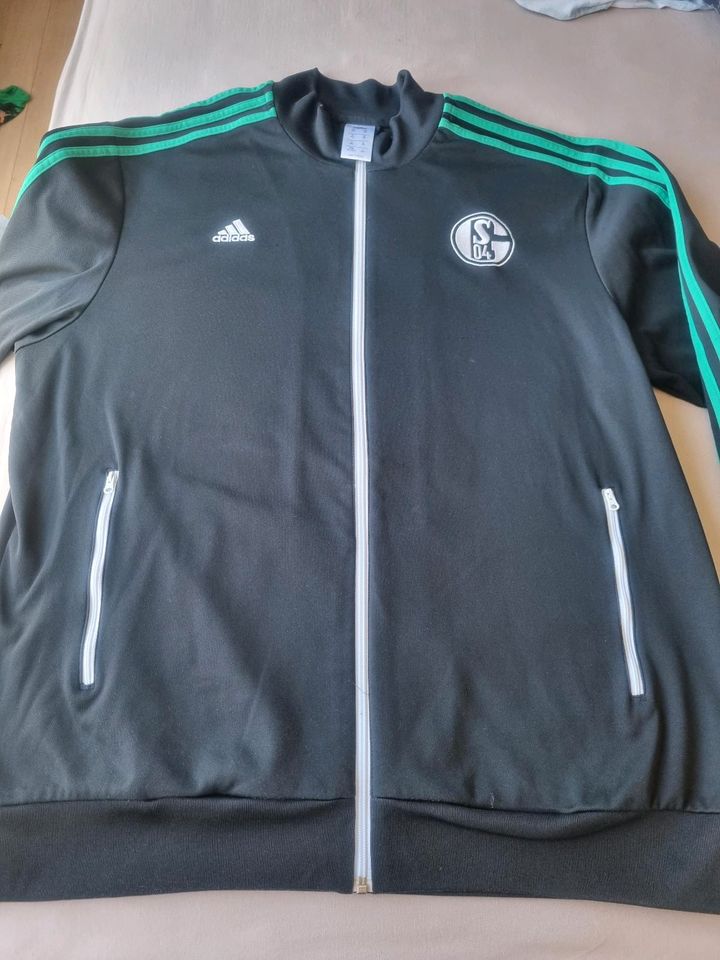 Stadionjacke Auflaufjacke Jacke Schalke 04 S04 schwarz Wappen in Duisburg