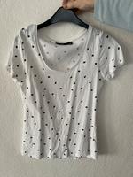 Tshirt Damen Kiabi Größe M 38 40 weiß mit punkten Sommer Saarland - Püttlingen Vorschau