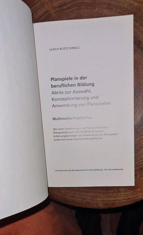 Buch. Ulrich Blitz. PLANSPIELE i.d. berufl. Bildung. + CD-ROM in Halle