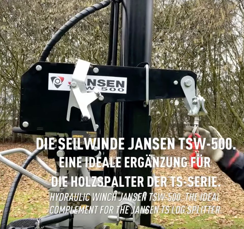 Jansen TS-30 Holzspalter Seilwinde Zapfwelle Spalter Brennholz in Dorfen