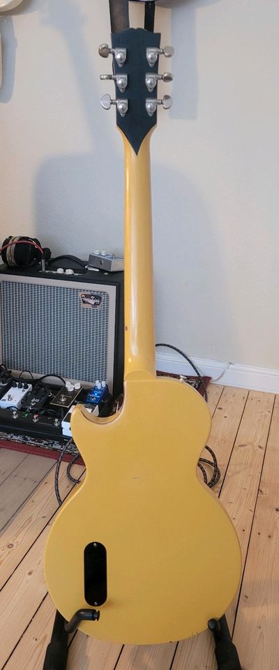 Gibson Les Paul Junior TV Yellow, Aged Relic Lollar P90 in Geist