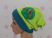 pinkeSterne * Beanie mit Namen TYRANNOSAURUS T-REX Dino Grün Sachsen-Anhalt - Zehrental Vorschau