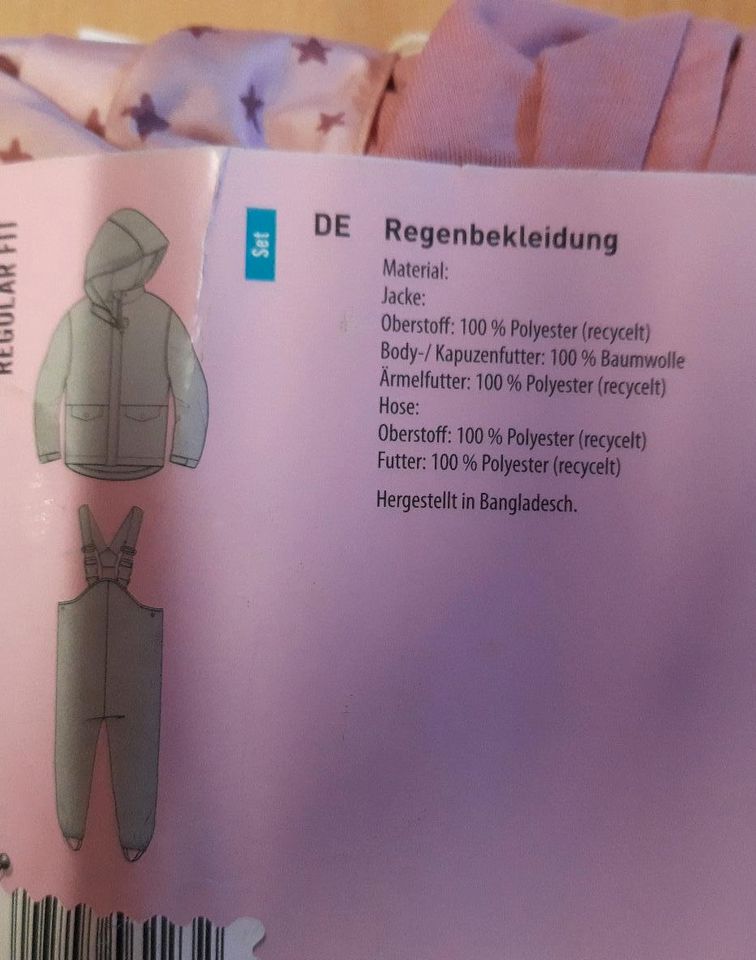 NEU Regenbekleidung, Jacke mit Trägerhose,  Gr.86/92, Sterne in Doberlug-Kirchhain