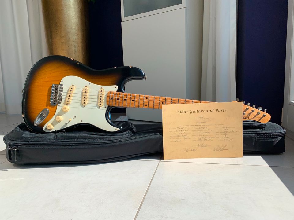 2021 Haar Trad S Aged 2-Tone Sunburst | Custom Relic Stratocaster in Niebüll