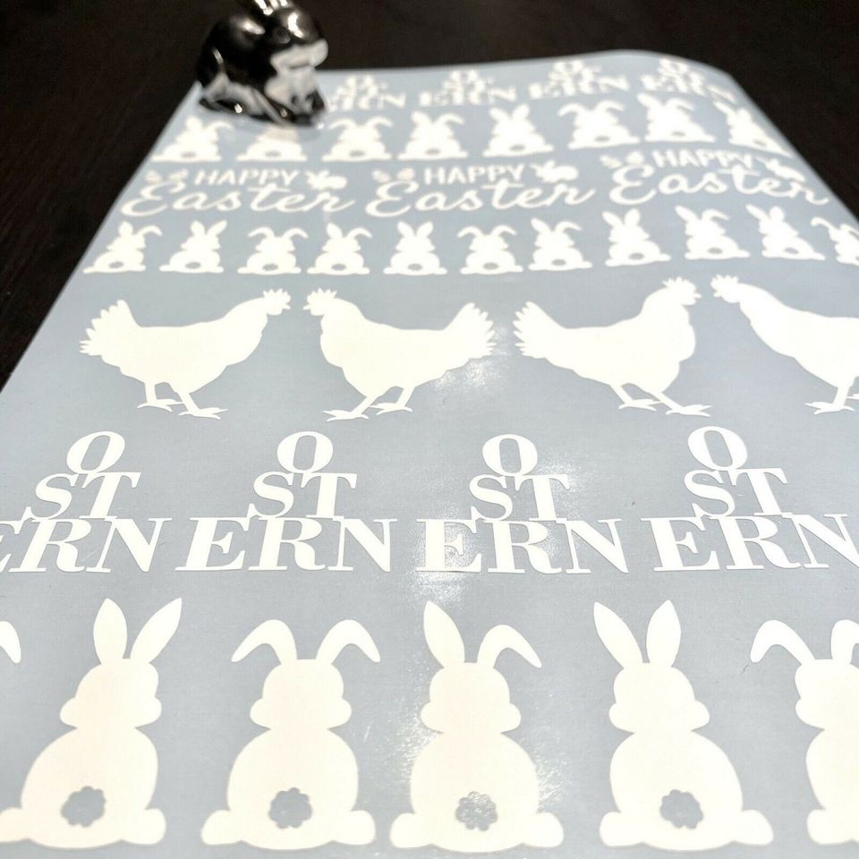 ╳ Stickerbögen „Ostern“ ╳ weiß, grau, schwarz Made with Love in Viersen