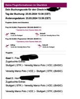 Flug ✈️ Stuttgart-Venedig-Stuttgart 2 Personen Baden-Württemberg - Spraitbach Vorschau