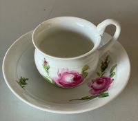 Porzellan Tasse Meißen Meissen mit Untertasse Rose Sachsen-Anhalt - Ballenstedt Vorschau