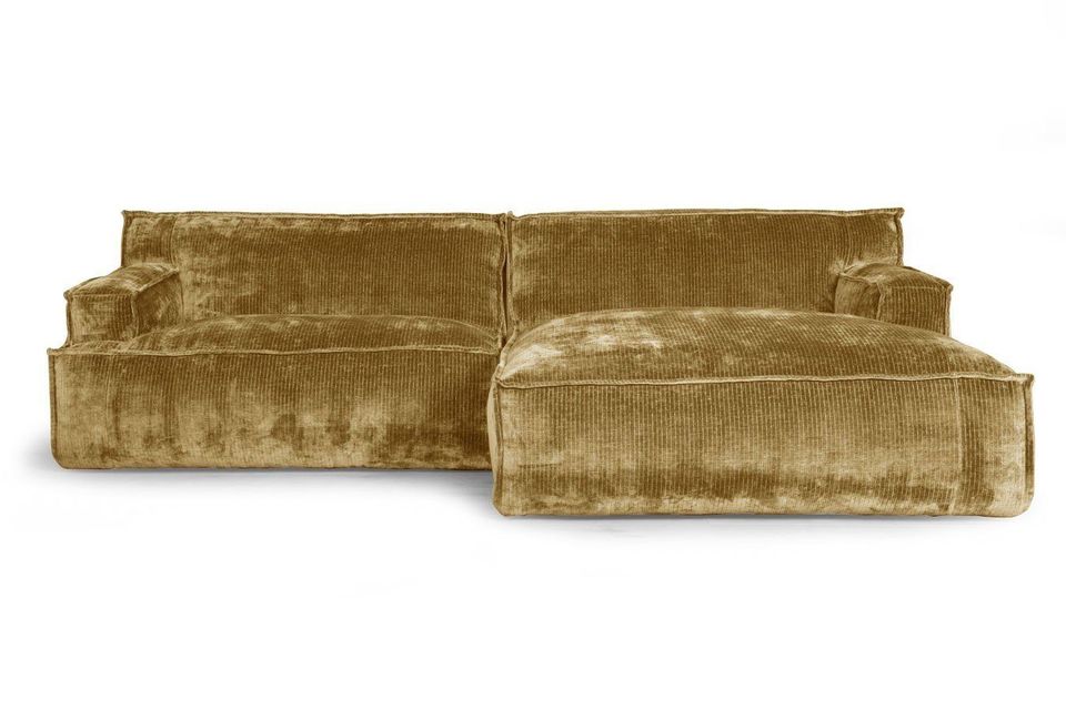 PLATANI Ecksofa 2-teilig, Cordsamt/Flachcord, khaki in Würzburg