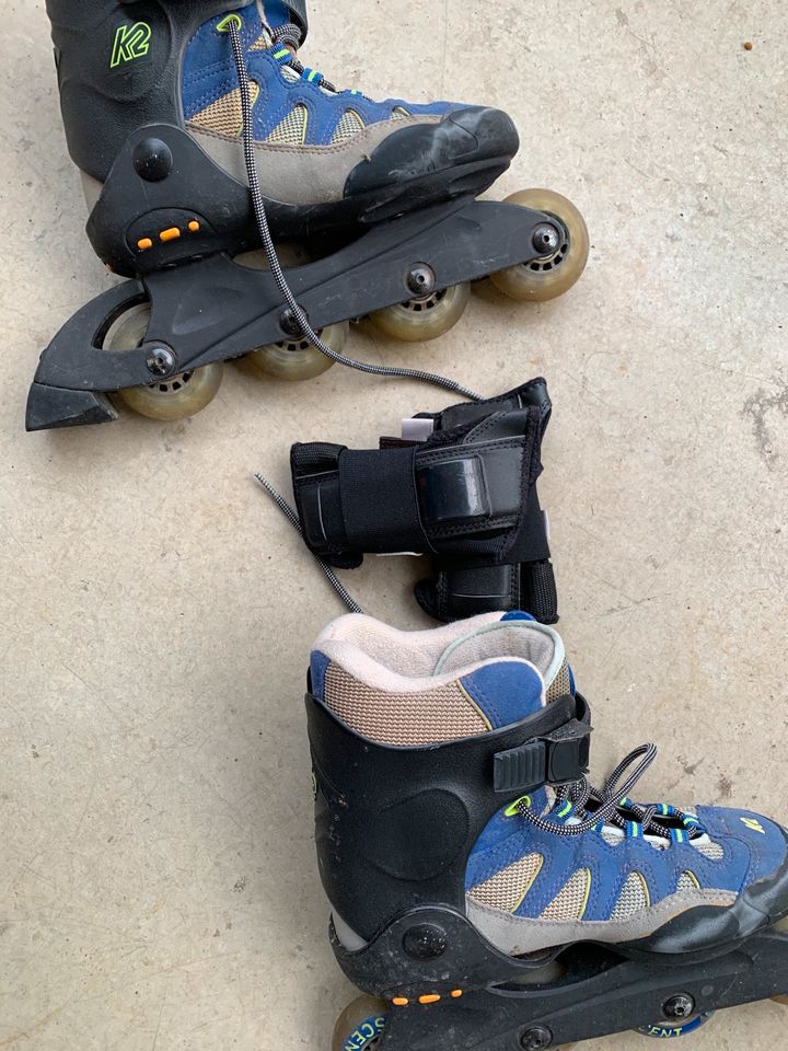 **K2 Inline Skates** Inlineskates Blau Grau 39 Schützer in Luckau