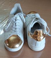 Weiß/goldene Sneakers von Atmosphere, Gr. 39 Baden-Württemberg - Bruchsal Vorschau