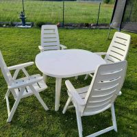 Garten Möbel Set / Tisch / Stühle / Kettler / weiß Nordrhein-Westfalen - Alpen Vorschau