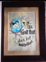 Antikes Christliches Spruchbild Stickerei Bild Hessen - Kirchheim Vorschau