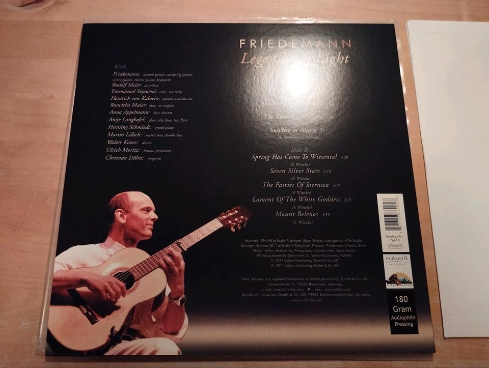 Friedemann Legends of Light 180gr. Insert Vinyl LP Schallplatte in Hagen