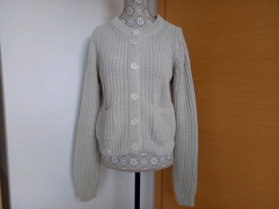 Esprit | creme weiße Strickjacke Gr.  S | Grobstrick Bolero Jacke in Dresden