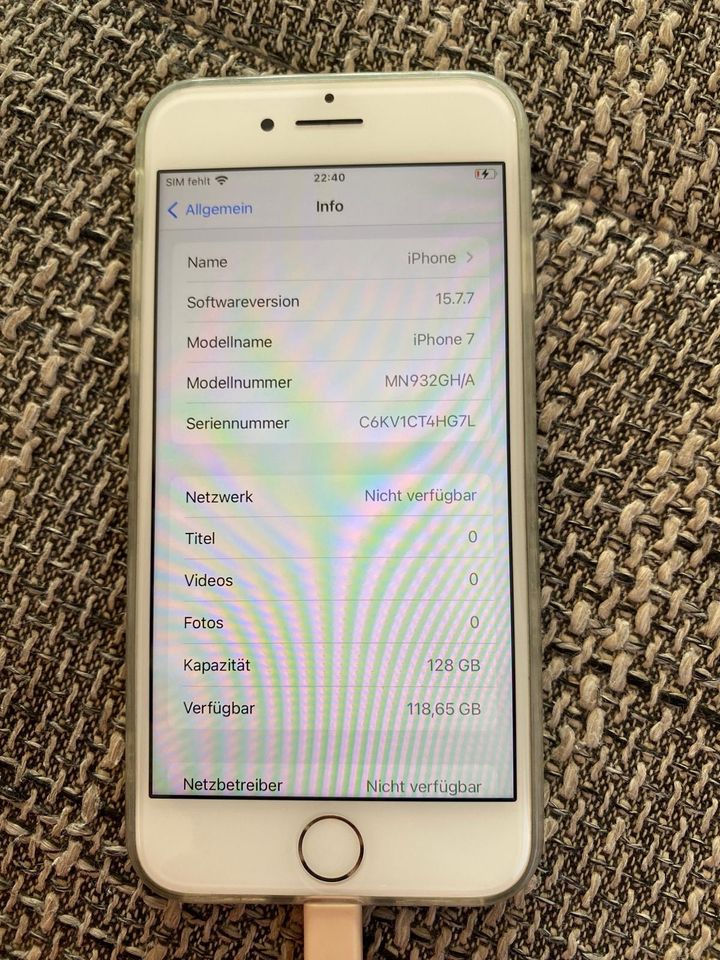 iPhone 7 weiß 128 GB in Osterwieck