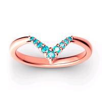 Jeulia Schlicht V Shape Sterling Rose vergoldetes Silber Hessen - Ehringshausen Vorschau
