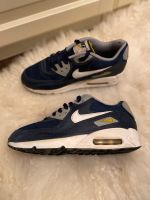 Leder Nike Air Max 90 Farbe Blau Gelb Sportschuh Sneaker Niedersachsen - Peine Vorschau