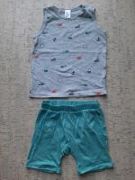 Wie NEU: Baby Jungen Shirt & Shorts von H&M, Gr. 86, Grau, Türkis Bayern - Aindling Vorschau