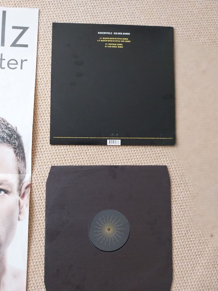 Rosenstolz Vinyl-Platte "Gib mir Sonne" mit Plakat, signiert 2008 in Berlin