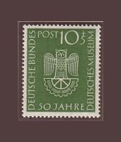 Briefmarke BRD 50 Jahre Deutsches Museum aus d.Jahr 1953 postfris Bayern - Neunkirchen a. Brand Vorschau