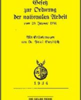 Gesetz zur Ordnung der nationalen Arbeit vom 20. Januar 1934 Fichtenberg - Mittelrot Vorschau