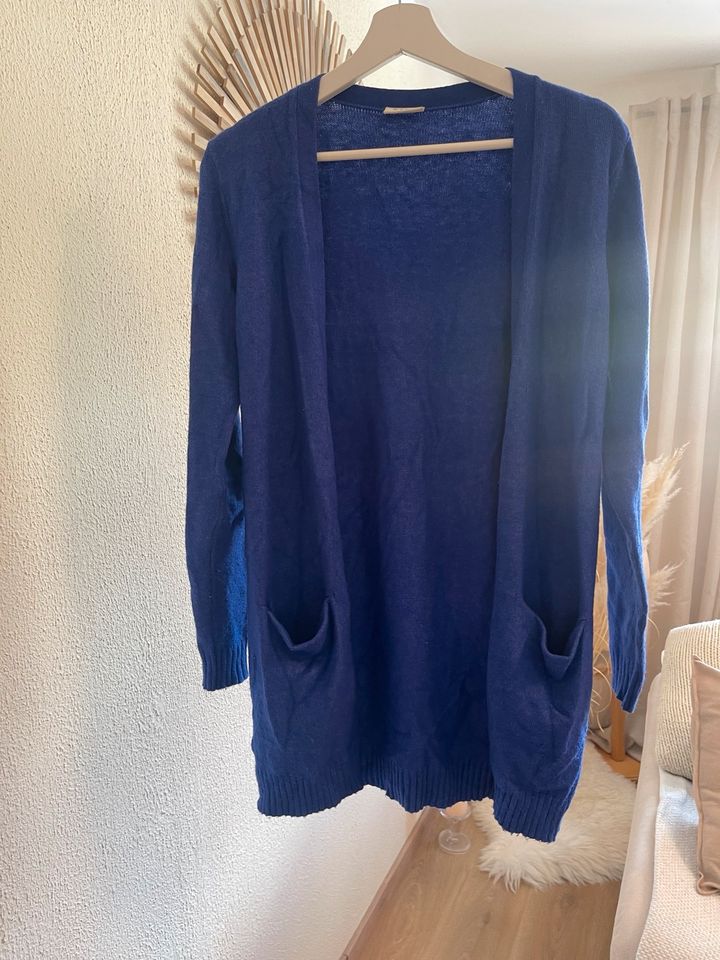 Vila Strickjacke langer Cardigan, Strickjäckchen blau S / 36 in Loßburg