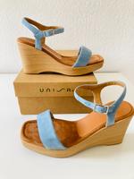 Unisa Sandale Wedges blau Gr 37 Keilsandale Süd - Flughafen Vorschau