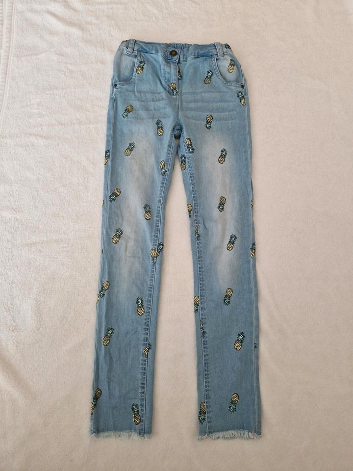 Tom Tailor Set Jeans Hose T-Shirt Mädchen Gr. 128/134 Ananas in Ratingen