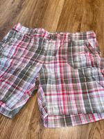 Damen Short kariert beige weiß rot pink Bayern - Andechs Vorschau
