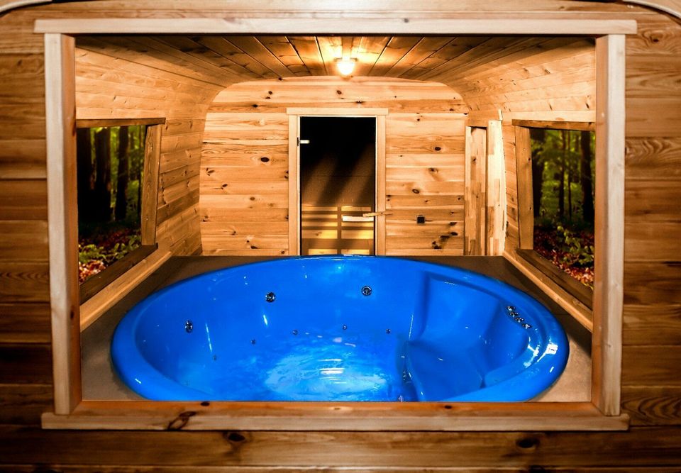 Mobile Sauna mieten / Fass Sauna / Whirlpool / Wellness Zuhause in Salzkotten