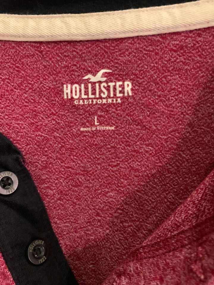 Hollister Langarmshirt Blau/Pink Grösse L in Brüggen