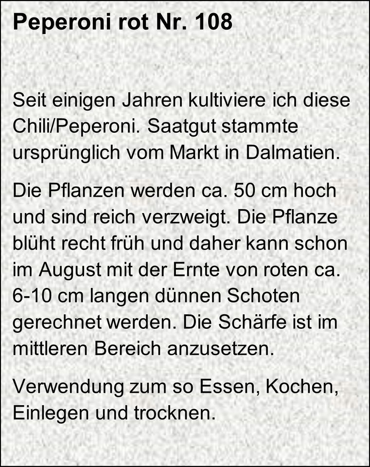 ❤️Chili Samen 1,70 €/BIO Qualität + Pflanzen in Schwarzach