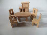 Eßzimmermöbel aus Holz für Puppenhaus Baden-Württemberg - Tannhausen Vorschau