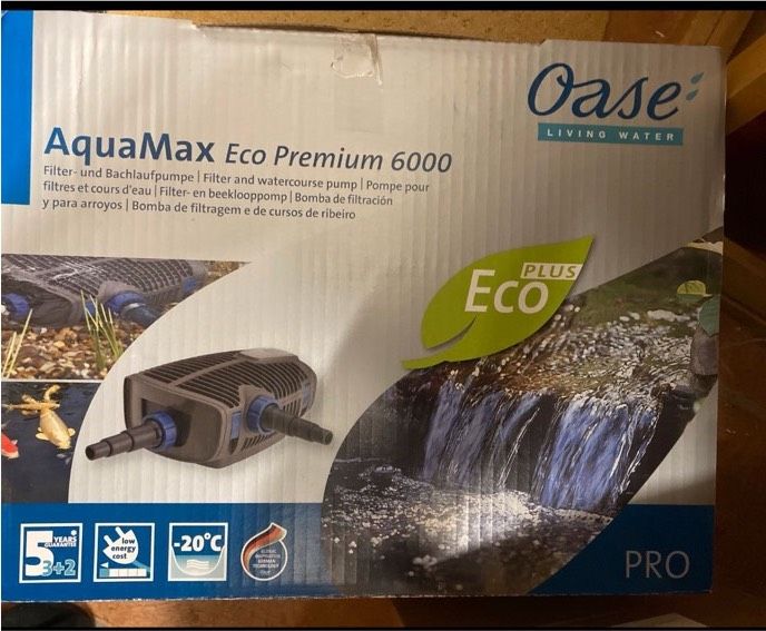 Teichpumpe - Oase Eco Premium 6000 - Garantie bis 2027 in Heiligenhaus