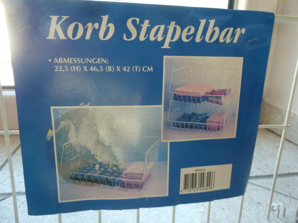 Korb stapelbar 22,5x46x42 cm neu in Greding