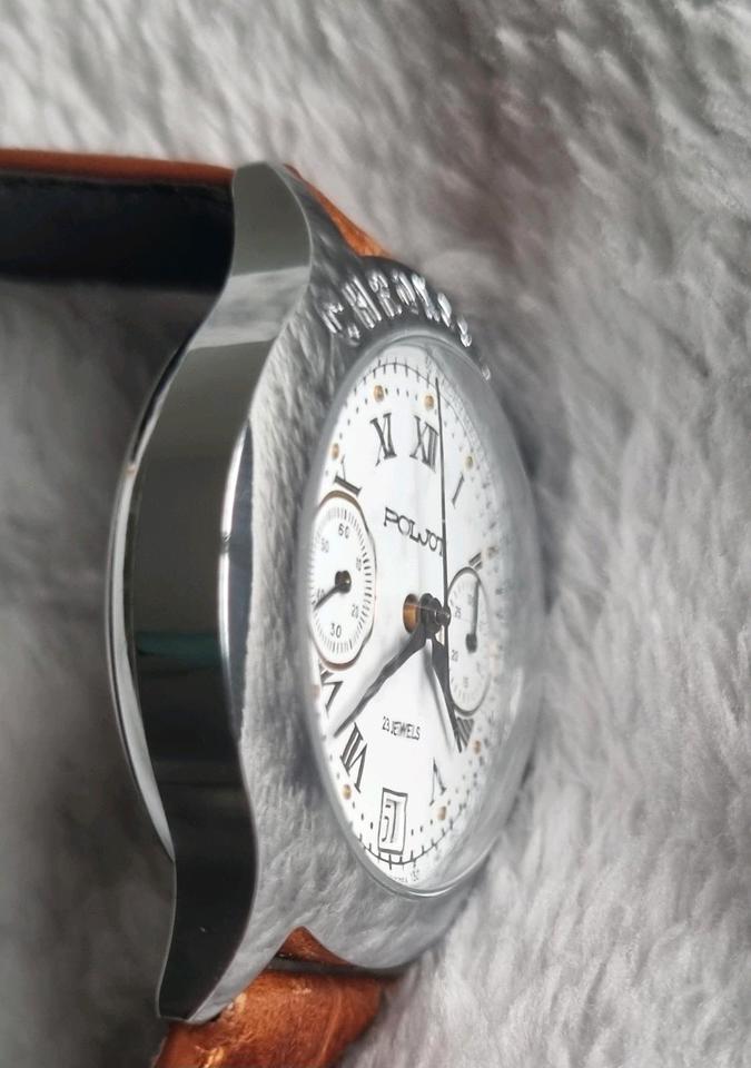 Poljot Chronograph 3133 russische Uhr mit Handaufzug und Datum in Bremen