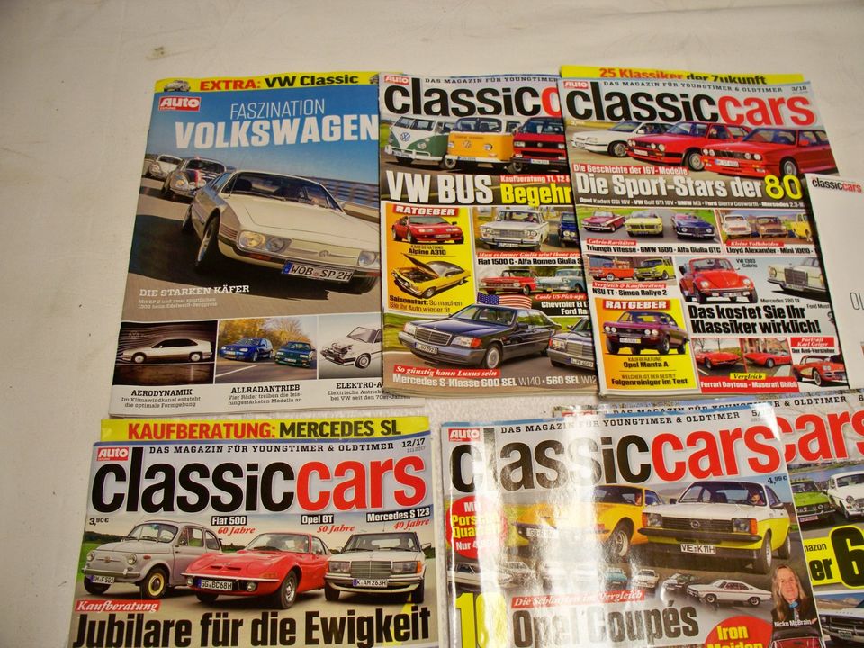 Classic Cars Zeitschrift Oldtimer und Youngtimer Jahrgang 2018 + in Ingersheim