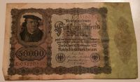 Fünfzigtausend Mark Reichsbanknote 5000, Notgeld, 1922, Schein Bayern - Günzburg Vorschau