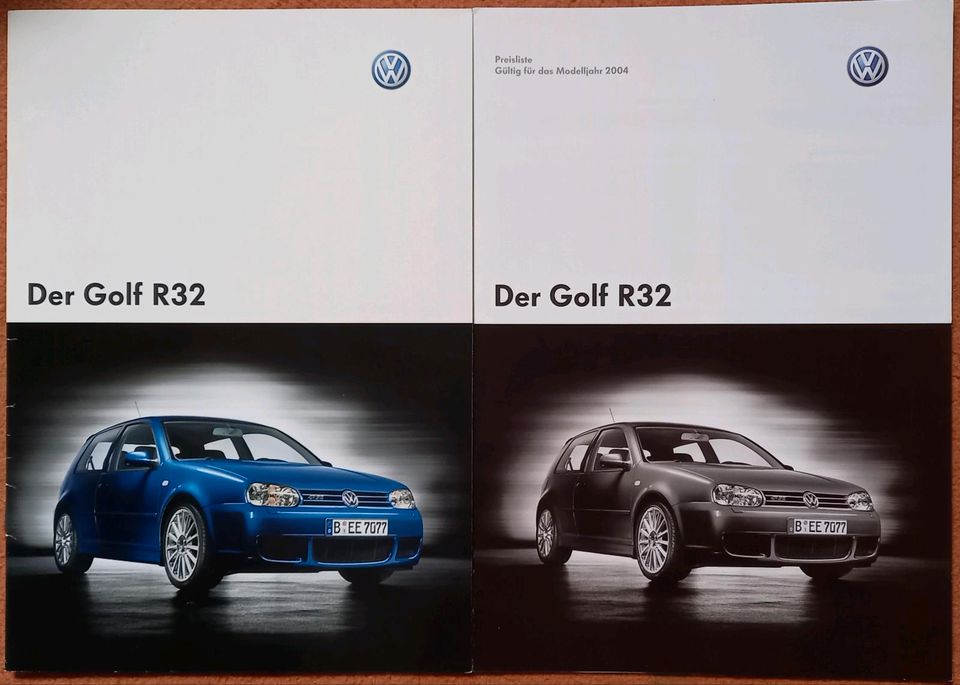 VW Golf IV R32 Prospekt + Preisliste Broschüre in Bad Blankenburg