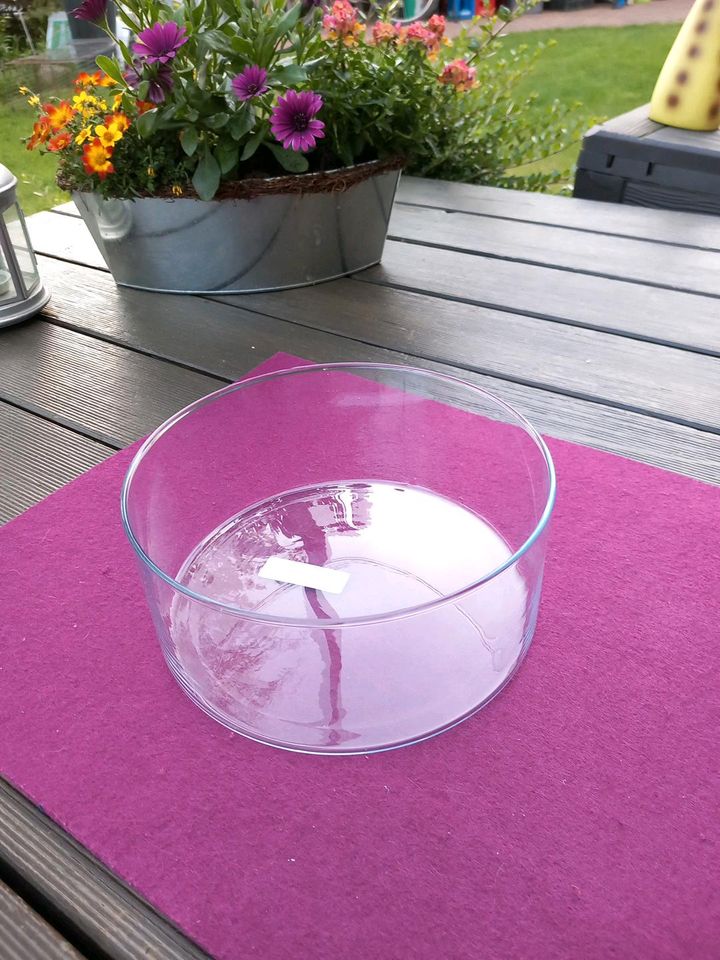 Glasschale "Cylinder" von Ikea 22cm Durchmesser, 9,5cm hoch in Sehnde